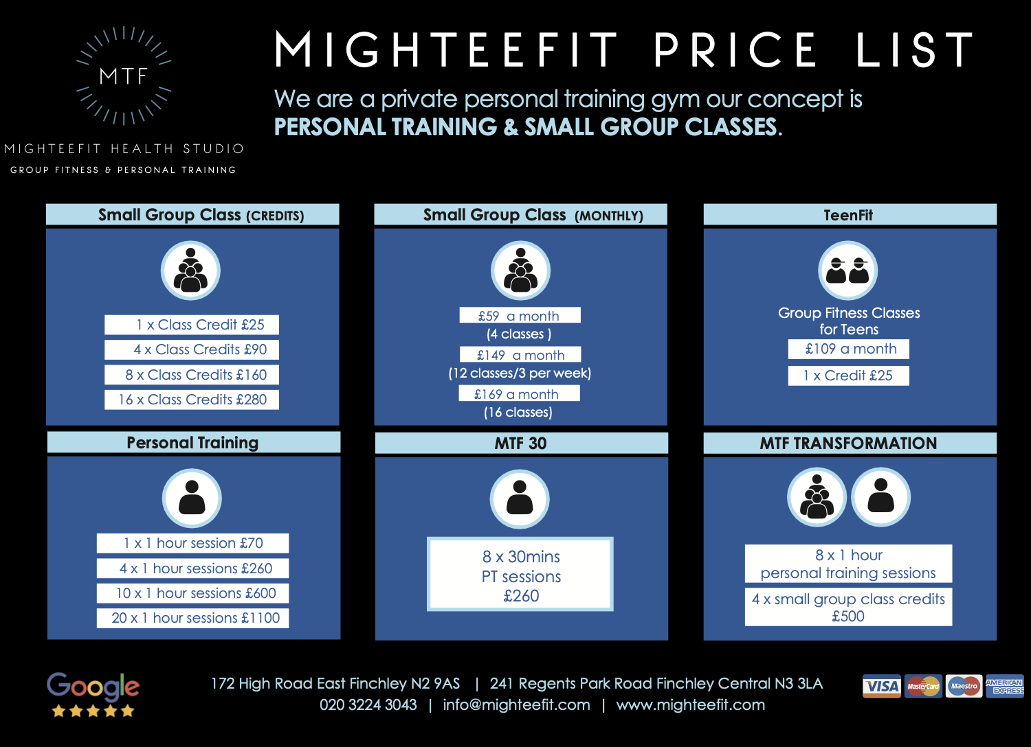 MTF PRICE LIST